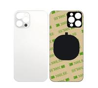 1Pcs/Lot Battery Cover Glass for iPhone 12 Pro Back Housing Replacement for iPhone 12PRO 2IN1 Big Hole Back Glass Rear Door Case (White)