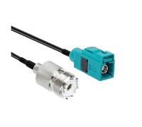 1pcs/LOT Fakra-Z Type Female Jack To SMB/BNC/TNC/UHF/M/N/F Male/Connector Adapter Cable GPS Antenna RG174(FAKRA - UHFF,10CM)