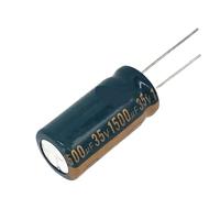 1pcs/lot T21 Low ESR/Impedance high frequency 35v 1500UF aluminum electrolytic capacitor size 13x21mm 1500UF35V 20% AUOQKQUT
