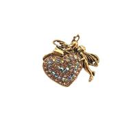 1pcs luxury novelty elegant simple mysterious rhinestone love heart ladies brooch to enhance the charm of hundred vintage