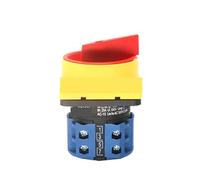 1pcs LW26-20/2GS 20A 25A 4 Pole Rotary Cam Transfer Switch, 2 Position ON-OFF Changeover Switch with Padlock 8 Terminals Main Switch(25A)