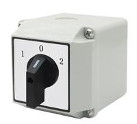 1PCS LW26 Series 3 Position Universal Rotary Switch with Waterproof Enclosure 20A/32A/63A 1/2/3/4Pole Switch(Small,20A_2POLE)