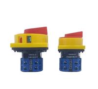 1pcs, LW26GS-20/04-2 Cam Switch Two Position Pad Lock Changeover Rotary Isolator Disconnect Selector Silver 20A 690V IDGTTLDF(Small Panel)