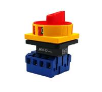 1pcs LW30-4P Isolator ON-OFF 690V 25A/63A-80A100A Padlock 2 position 4 Poles Main Rotary Cam Switch Emergency stop(32A)