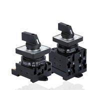 1PCS LW42-32A DIN Rail Two/Three Positions Cam Rotary Silver Contact Universal Switch Manual Industrial 1/2/3/4 Poles YMW42(2P 8TerminalDIN-102)