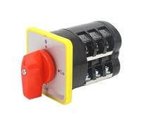 1pcs LW5D-16/YH3.3 16A Yellow Panel 4 Position 3 Pole 12 Screw Three-Phase Voltmeter Conversion Rotary Changeover Cam Switch