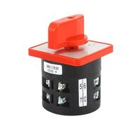 1pcs LW6D-2/B184 5A 3 Position 2-0-1 Red Panel Adjustable Transfer Electrical Rotary Universal Changeover Cam Switch