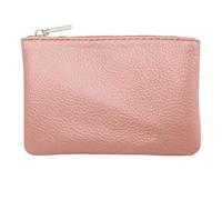 1Pcs Lychee Pattern Coin Purse,Portable Mini Change Wallet for Women,PU Zipper Portable Coin Purse,Credit Card ID Key Headset Lipstick Pocket (Pink)