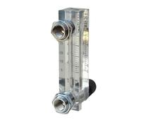 1pcs LZM-8T Acrylic Rotameter Flow Meter Panel Mount Float Flow Meter for Gas Liquid Water Air Adjustable Valve(0.2-2M3-H)