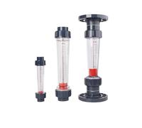 1pcs LZS-15 DN15 Plastic Pipe Flow Meter Rotameter Inline Water Flow 100-1000L/H Variable Area(Short-25-250L-H)