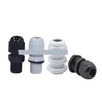 1pcs M12/M16/M18/M20/N22/M24/M25/M27/M30/M32 Metric M Type Stretch Nylon Cable Waterproof Connector Plastic Cable Fixed Head, Glen(M18X1.5,Whiter)