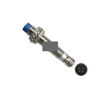 1pcs M12 Plug-in Proximity Sensor Switch DC LJ12A3 Approach LM123004 PNP NPN Normal Open Close Automation Assembly Line Machine(UnShielded,NPN NO)