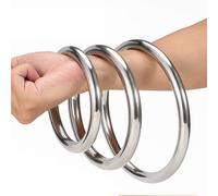 1pcs M14 Stainless Steel Seamless Round Rings, 100mm 120 150MM Smooth Solid O Ring For Rigging Marine Boat Hammock Yoga Hanging Ring(M14*150)