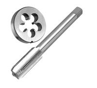 1pcs M19x0.5 Metric Machine Thread Tap and Round Die Set - HSS Right Hand Tapping Tools for Metal Machining