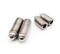 1Pcs M2.5 M3 M4 M5 M6 M8 M10 M12 M16 Steel 304 Stainless Hex Socket Spring Ball Plunger Grub Point Set Screw Bolt(Silver,16MM-M8)