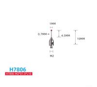 1pcs M2 CMM Probe Touch Gauge Head, Steel Stylus for Reliable For 3D Measurement Processes (H7806)