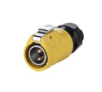 1Pcs M20 Industrial Connector 2 3 4 5 7 9 12 Pin High Voltage Waterproof Wire Connector Power and Signal Cable Connectors(2-Pin Plug)