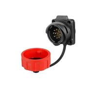 1Pcs M24 Waterproof IP68 Industry Connector 10/12/19/24 Pin YM24 PBT Plastic Soldering Cable Wire Connector(Male Socket Only,24P)