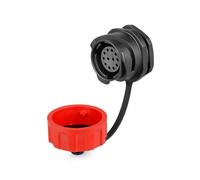 1Pcs M24 Waterproof IP68 Industry Connector 10/12/19/24 Pin YM24 PBT Plastic Soldering Cable Wire Connector(Round socket Only,24P)