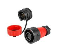 1Pcs M24 Waterproof IP68 Industry Connector 10/12/19/24 Pin YM24 PBT Plastic Soldering Cable Wire Connector(Type D Set,10P)