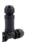 1PCS M25 3 Way IP68 T-type Waterproof Connector Electrical Cable Screw Wiring Terminal Junction Box Outdoor Rainproof Wire Connectors(M25T 4P 10-14mm)