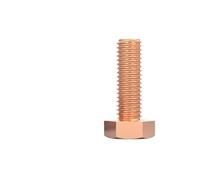1pcs M3 M4 M5 M6 M8 M10 M12 T2 Copper Red Outer Hexagonal Screws Electrolytic Bolts(35mm,M10)