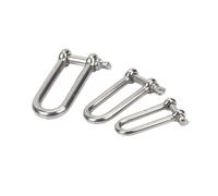 1PCS M4/8/10 304 Stainless Steel D-type Shackle Bow U-type High-Strength Lifting Ring Buckle Connection Fixed Chain(M10 1PCS)