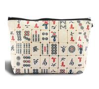 1PCS Mahjong Bag, Chinese Mahjong Tile Makeup Bag for Travel, Mahjong Gifts for Women, Mahjongs Accessories for Women, Man as the Birthday Presents