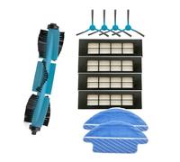 1pcs Main Brush & 4pcs Hepa Filter & 4pcs Side Brush & 2pcs Mop Cloths Compatible With Conga 3090 Vacuum Cleaner Parts