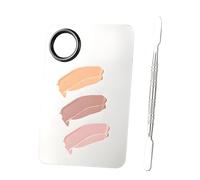 1pcs Makeup Mixing Palette Set, Stainless Steel Makeup Mixing Palette, Make-up Palettes & Nail Art Palette, Professional Cosmetic Mixing Palette for Foundation, Nail Art, Makeup Artist Essentials