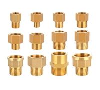 1PCS Male to Female Thread Brass Pipe Connectors Coupler Adapter Threaded Fitting Hydraulic Joint(G1/2-G1/2)