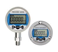 1pcs Manufacturer digital dial Air Pneumatic pressure gauge meter Manometer OEM 220Psi 1800Kge With Data Display LCD(G1-4 thread,0-0.1Mpa)