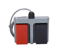 1PCS MDFS-65 Double Foot Pedal Switch Self-Reset with Wire 3A/220VAC - Foot Switch for Industrial Use(1. 3m wire)