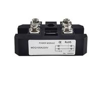 1Pcs MDQ100A1600V single-phase rectifier bridge 12V 24V 36V 48V 220V 480V AC-DC module 100Amp 1600V Diode Rectifier(MDQ100A220V)