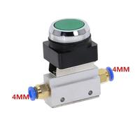 1pcs Mechanical Valve 1/8" Thread 2 Position 3 Way Green Flat Push Button Momentary Pneumatic Valve MOV-321PP(4MM)