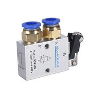 1pcs Mechanical Valve S3R-M5 Roller Lever Mechanical Valve with M5 BSPT M5 Inch 3 Way 2 Position(S3R-M5 PC12-M5)