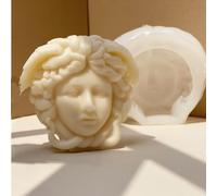 1Pcs Medusa Silicone Candle Mould - 3D Pillar Bubble, Epoxy Resin & Halloween Moulds for Candle Making - Handmade Present, Craft DIY