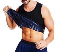 1Pcs Men's Sauna Vest, Plus Size Sweat Vest Lock in Heat, Triples Sweating, Suit for Weight Loss Full Body, Sweat Sauna Suit Body Shaper Sweat Vest, Ideal for Fitness - Oriented Men