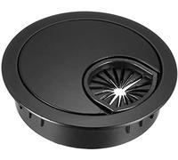 1PCS Metal Cable Grommet 60MM Bronze Finished Antique Zinc Alloy Desk Table Grommet Cable Cord Hole Cover for Home and Office (black)