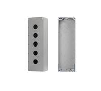 1PCS metal cast aluminum waterproof button switch control box opening 22mm emergency stop switch button box aluminum alloy 1234 holes(White)