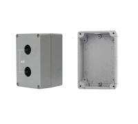 1PCS metal cast aluminum waterproof button switch control box opening 22mm emergency stop switch button box aluminum alloy 1234 holes(Ivory)