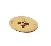 1pcs Metal Oval Shape Bag Turn Lock Twist Lock Clasp Leather Craft Women Bag Handbag Shoulder Bag Purse DIY Hardware (Color : LightGold)