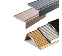 1Pcs Metal Stair Nosing Step Edge Trim Strips Aluminium Stair Nosing Molding Trim Stair Edge Nose L-Shape,Edge Trim Suitable,for Indoor & Outdoor(Silver,90cm L 100mm*30mm)