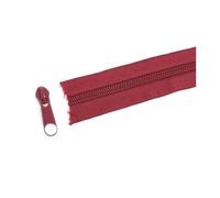 1pcs Meter Nylon Coil Zipper with Slider, 3# 5#, for Bag and Footwear DIY Crafting,WineRed,No3,5Pcs