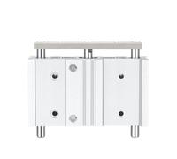 1pcs MGPWM20/25/32/40-25-50-75-100-150-200 Pneumatic Cylinder Pneumatic Wide Type Three-axis Cylinder with Guide Rod(200mm,Bore 20mm)