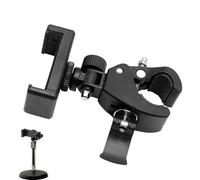 1PCS Mic Stand Phone Holder Anti Slip Microphone Arm Mount Clamp Freely Adjustable 360° Rotation Microphone Holder for Live Streaming, Shooting Videos, Traveling, Works With Most Cell Phones