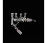 1pcs Micro Distillation Apparatus -with Interlayer, 14/20&10/18 Glass Heads, with Thermometer Grind Mouth