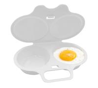 1PCS Microwave Egg Poacher 2 Plastic Egg Poacher Microwave White Poached Egg Maker Microwave Eggs Capacity Poached Egg Steamer Cups Egg Maker and Microwave Egg Boiler Poacher for Home Breakfast