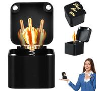 1Pcs Middle Finger in A Box Gay Gifts Funny Adult for Men Women Prank Joke Toy Gifts Hilarious White Elephant Gifts Prank Box Funny Birthday Gifts Relief Pop Up Middle Finger Box Fun Surprise Gift