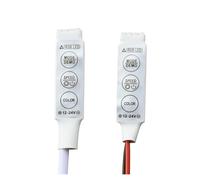 1pcs Mini 3 Button RGB LED Controller DC 12V 24V Dimmer Switch for 3528 5050 5630 SMD Light Strip 10pcs(With Dc Head)